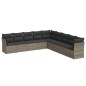 vidaXL 9-tlg. Garten-Sofagarnitur mit Kissen Grau Poly Rattan vidaXL 9-tlg. Garten-Sofagarnitur mit Kissen Grau Poly Rattan