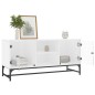 vidaXL TV-Schrank mit Glastüren Weiß 102x37x50 cm vidaXL TV-Schrank mit Glastüren Weiß 102x37x50 cm