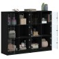 vidaXL Bücherregal mit Türen Schwarz 136x37x109 cm Holzwerkstoff vidaXL Bücherregal mit Türen Schwarz 136x37x109 cm Holzwerkstoff