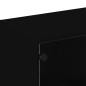 vidaXL Bücherregal mit Türen Schwarz 136x37x109 cm Holzwerkstoff vidaXL Bücherregal mit Türen Schwarz 136x37x109 cm Holzwerkstoff