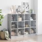 vidaXL Bücherregal mit Türen Betongrau 136x37x109 cm Holzwerkstoff vidaXL Bücherregal mit Türen Betongrau 136x37x109 cm Holzwerkstoff