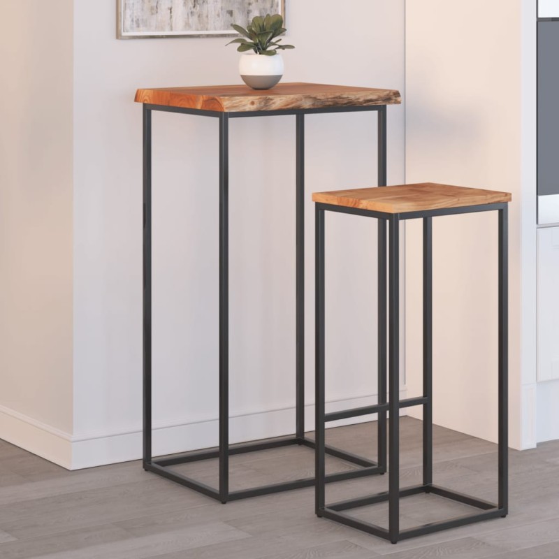vidaXL Beistelltisch 40x40x2,5 cm Massivholz Akazie Naturkante vidaXL Beistelltisch 40x40x2,5 cm Massivholz Akazie Naturkante