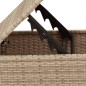 vidaXL Gartenhocker mit Kissen Beige 55x55x37 cm Poly Rattan vidaXL Gartenhocker mit Kissen Beige 55x55x37 cm Poly Rattan