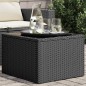 vidaXL Gartentisch mit Glasplatte Schwarz 55x55x37 cm Poly Rattan vidaXL Gartentisch mit Glasplatte Schwarz 55x55x37 cm Poly Rattan