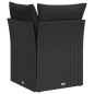 vidaXL Garten-Ecksofa mit Kissen Schwarz Poly Rattan vidaXL Garten-Ecksofa mit Kissen Schwarz Poly Rattan