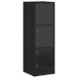 vidaXL Highboard mit Glastüren Schwarz 35x37x109 cm vidaXL Highboard mit Glastüren Schwarz 35x37x109 cm