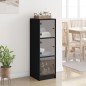 vidaXL Highboard mit Glastüren Schwarz 35x37x109 cm vidaXL Highboard mit Glastüren Schwarz 35x37x109 cm