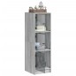 vidaXL Highboard mit Glastüren Grau Sonoma 35x37x109 cm vidaXL Highboard mit Glastüren Grau Sonoma 35x37x109 cm