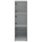 vidaXL Highboard mit Glastüren Grau Sonoma 35x37x109 cm vidaXL Highboard mit Glastüren Grau Sonoma 35x37x109 cm