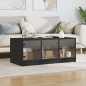 vidaXL Couchtisch mit Glastüren Schwarz 102x50x42 cm vidaXL Couchtisch mit Glastüren Schwarz 102x50x42 cm