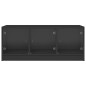 vidaXL Couchtisch mit Glastüren Schwarz 102x50x42 cm vidaXL Couchtisch mit Glastüren Schwarz 102x50x42 cm