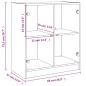 vidaXL Beistellschrank mit Glastüren Schwarz 68x37x75,5 cm vidaXL Beistellschrank mit Glastüren Schwarz 68x37x75,5 cm