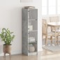 vidaXL Highboard mit Glastüren Betongrau 35x37x142 cm vidaXL Highboard mit Glastüren Betongrau 35x37x142 cm