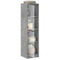 vidaXL Highboard mit Glastüren Betongrau 35x37x142 cm vidaXL Highboard mit Glastüren Betongrau 35x37x142 cm