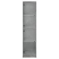 vidaXL Highboard mit Glastüren Betongrau 35x37x142 cm vidaXL Highboard mit Glastüren Betongrau 35x37x142 cm