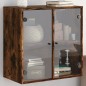 vidaXL Wandschrank mit Glastüren Räuchereiche 68x37x68,5 cm vidaXL Wandschrank mit Glastüren Räuchereiche 68x37x68,5 cm