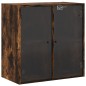 vidaXL Wandschrank mit Glastüren Räuchereiche 68x37x68,5 cm vidaXL Wandschrank mit Glastüren Räuchereiche 68x37x68,5 cm