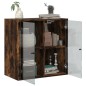 vidaXL Wandschrank mit Glastüren Räuchereiche 68x37x68,5 cm vidaXL Wandschrank mit Glastüren Räuchereiche 68x37x68,5 cm