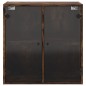vidaXL Wandschrank mit Glastüren Räuchereiche 68x37x68,5 cm vidaXL Wandschrank mit Glastüren Räuchereiche 68x37x68,5 cm