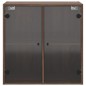 vidaXL Wandschrank mit Glastüren Braun Eichen-Optik 68x37x68,5 cm vidaXL Wandschrank mit Glastüren Braun Eichen-Optik 68x37x68,5 cm