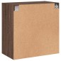 vidaXL Wandschrank mit Glastüren Braun Eichen-Optik 68x37x68,5 cm vidaXL Wandschrank mit Glastüren Braun Eichen-Optik 68x37x68,5 cm