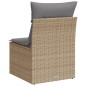vidaXL Gartensessel ohne Armlehnen mit Kissen Beige Poly Rattan vidaXL Gartensessel ohne Armlehnen mit Kissen Beige Poly Rattan