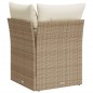 vidaXL Garten-Ecksofa mit Kissen Beige Poly Rattan vidaXL Garten-Ecksofa mit Kissen Beige Poly Rattan