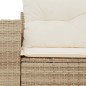 vidaXL Gartensofa mit Kissen 2-Sitzer Beige Poly Rattan vidaXL Gartensofa mit Kissen 2-Sitzer Beige Poly Rattan