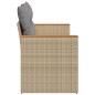 vidaXL Gartensofa mit Kissen 2-Sitzer Beige Poly Rattan vidaXL Gartensofa mit Kissen 2-Sitzer Beige Poly Rattan