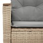 vidaXL Gartensofa mit Kissen 2-Sitzer Beige Poly Rattan vidaXL Gartensofa mit Kissen 2-Sitzer Beige Poly Rattan