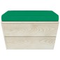 Garten-Paletten-Hocker mit Kissen Imprägniertes Fichtenholz Garten-Paletten-Hocker mit Kissen Imprägniertes Fichtenholz