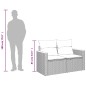 vidaXL Gartensofa mit Kissen 2-Sitzer Beige Poly Rattan vidaXL Gartensofa mit Kissen 2-Sitzer Beige Poly Rattan