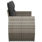 vidaXL Gartensofa 2-Sitzer mit Kissen Grau Poly Rattan vidaXL Gartensofa 2-Sitzer mit Kissen Grau Poly Rattan