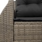 vidaXL Gartensofa 2-Sitzer mit Kissen Grau Poly Rattan vidaXL Gartensofa 2-Sitzer mit Kissen Grau Poly Rattan