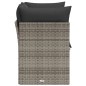 vidaXL Gartensofa 2-Sitzer mit Kissen Grau Poly Rattan vidaXL Gartensofa 2-Sitzer mit Kissen Grau Poly Rattan