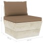 Garten-Palettensofa 3-Sitzer mit Kissen Fichtenholz
