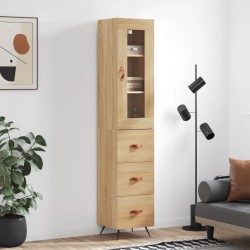 vidaXL Highboard Sonoma-Eiche 34,5x34x180 cm Holzwerkstoff