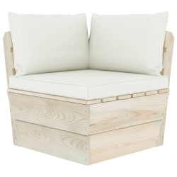 Garten-Paletten-Ecksofa mit Kissen Imprägniertes Fichtenholz