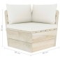 Garten-Paletten-Ecksofa mit Kissen Imprägniertes Fichtenholz Garten-Paletten-Ecksofa mit Kissen Imprägniertes Fichtenholz