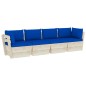 Garten-Palettensofa 4-Sitzer mit Kissen Fichtenholz Garten-Palettensofa 4-Sitzer mit Kissen Fichtenholz