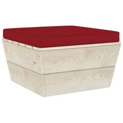vidaXL Garten-Paletten-Hocker mit Kissen Imprägniertes Fichtenholz