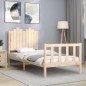 Massivholzbett mit Kopfteil 90x200 cm Massivholzbett mit Kopfteil 90x200 cm