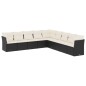vidaXL 9-tlg. Garten-Sofagarnitur mit Kissen Schwarz Poly Rattan vidaXL 9-tlg. Garten-Sofagarnitur mit Kissen Schwarz Poly Rattan