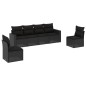 vidaXL 6-tlg. Garten-Sofagarnitur mit Kissen Schwarz Poly Rattan vidaXL 6-tlg. Garten-Sofagarnitur mit Kissen Schwarz Poly Rattan