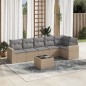 vidaXL 7-tlg. Garten-Sofagarnitur mit Kissen Beige Poly Rattan vidaXL 7-tlg. Garten-Sofagarnitur mit Kissen Beige Poly Rattan