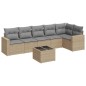 vidaXL 7-tlg. Garten-Sofagarnitur mit Kissen Beige Poly Rattan vidaXL 7-tlg. Garten-Sofagarnitur mit Kissen Beige Poly Rattan