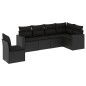 vidaXL 6-tlg. Garten-Sofagarnitur mit Kissen Schwarz Poly Rattan vidaXL 6-tlg. Garten-Sofagarnitur mit Kissen Schwarz Poly Rattan