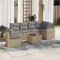 vidaXL 7-tlg. Garten-Sofagarnitur mit Kissen Beige Poly Rattan vidaXL 7-tlg. Garten-Sofagarnitur mit Kissen Beige Poly Rattan