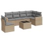 vidaXL 7-tlg. Garten-Sofagarnitur mit Kissen Beige Poly Rattan vidaXL 7-tlg. Garten-Sofagarnitur mit Kissen Beige Poly Rattan