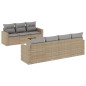 vidaXL 8-tlg. Garten-Sofagarnitur mit Kissen Beige Poly Rattan vidaXL 8-tlg. Garten-Sofagarnitur mit Kissen Beige Poly Rattan